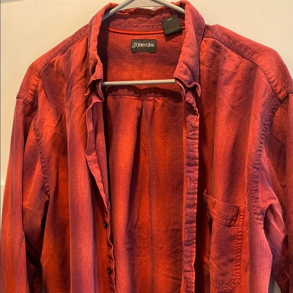 St. John’s Bay Red and Purple Button-Up Shirt Size XL - Picture 2 of 8